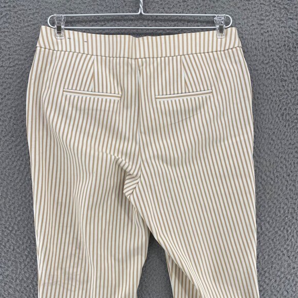 Chicos Pants Womens 00 US 2 Beige Stripe Straight Leg Stretch Office Career Work - Picture 4 of 11